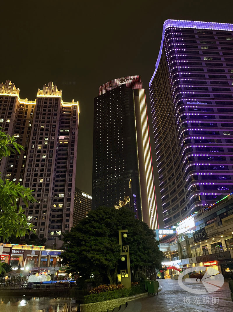 東莞市希爾頓酒店樓體亮化工程實景圖